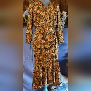 Vintage Barbara Barbara California- Fall Floral Dress *PRICE DROPPED*